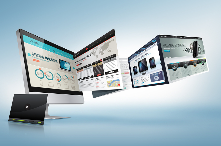 Web design concept for presentation, banner, advertising